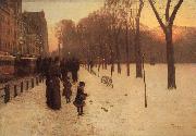 Childe Hassam Boston Common at Twilight oil painting reproduction